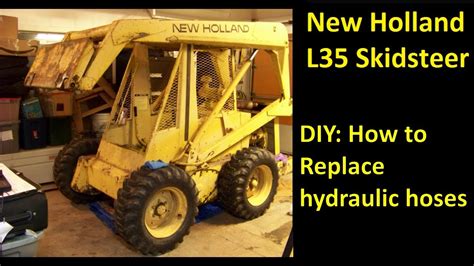 change skid steer hoses|DIY: Remove Hydraulic Hoses on Skid Steer, New Holland L35.